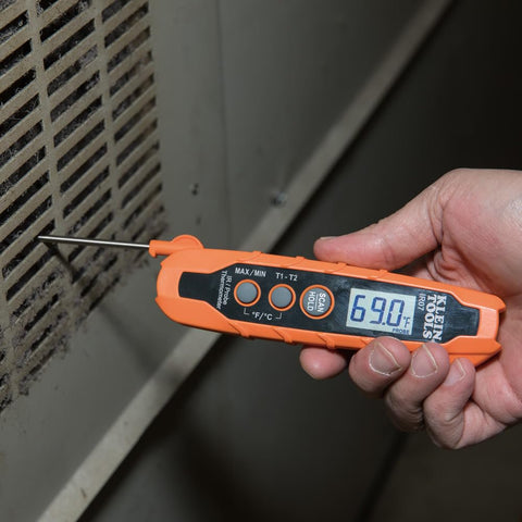 Klein Tools IR07 Dual IR Infared Probe Pocket Size LCD Digital Thermometer