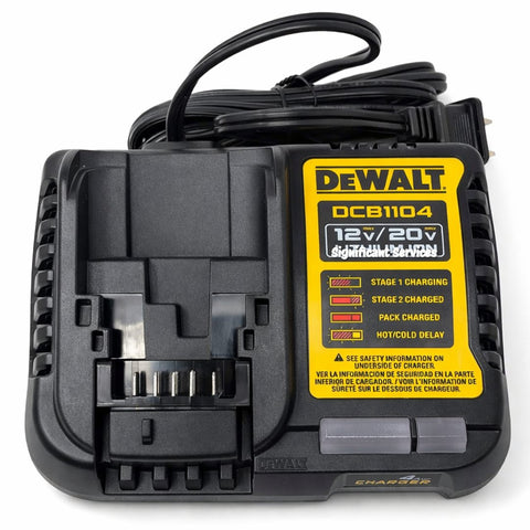 DEWALT DCB1104 Battery Charger 12V/20V Max 4 Amp for Power Tools 4-Pack