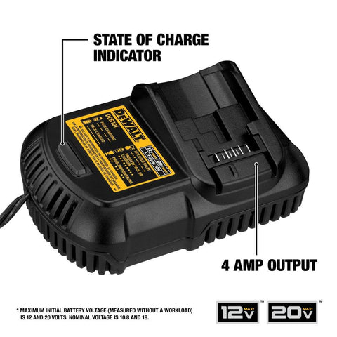 Dewalt Max Battery And Charger Kit With Bag Dcb205 20V