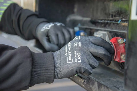 35-7465 Cut-Less Watchdog Glove with Foam Nitrile Palm Coating Black Large