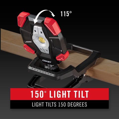 Coast CL40R 3900 Lumen Rotating LED Aluminum Clamp Light Wide Angle Flood Beam