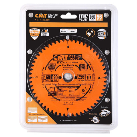 CMT Orange Tools 273.160.56H ITK Plus FINE Finish Saw Blade HW...