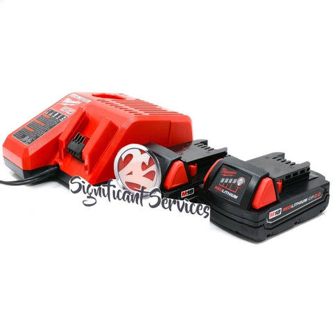 Milwaukee 48-59-1812 12V/18V Battery Charger and (2) 48-11-1820 18V 2.0Ah Batteries Combo Kit