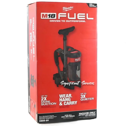Milwaukee 0885-20 M18 FUEL 3-in-1 Backpack Vacuum (Tool Only)