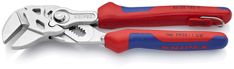 KNIPEX Tools 8605180TBKA Pliers Wrench, Multi-Component Tethered Attachment