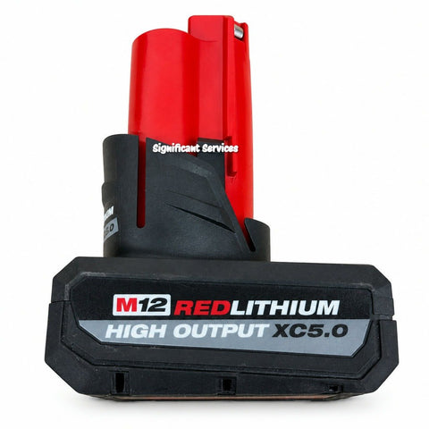 Milwaukee 48-11-2450 M12 12V REDLITHIUM High Output 5.0Ah Li-Ion Battery Pack