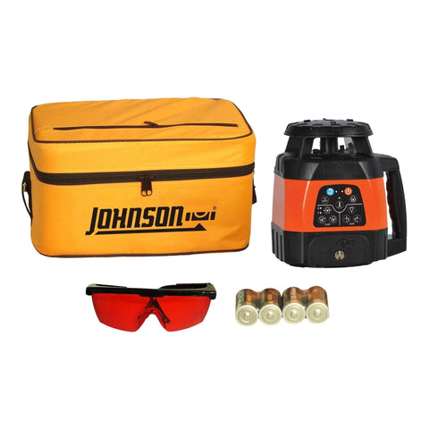 Johnson Level & Tool 40-6526 Electronic Self-Leveling Horizontal & Vertical Rotary Laser, Red, 1 Laser
