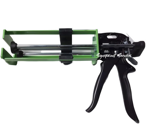 Albion Engineering Company B26T400 400 Series B-Line Manual Multi-Component Cartridge Epoxy Adhesive Gun, 1:1 Ratio (200 x 200 ml) & 2:1 Ratio (200 x 100 ml), Black/Green