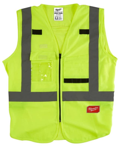 Milwaukee High Vis Safety Vest Yellow 2XL/3XL 48-73-5043