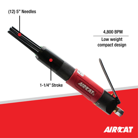AIRCAT 6390 Compact Needle Scaler, 4,800 BPM, 1-1/4" Stroke