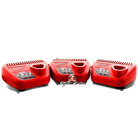 New Genuine Milwaukee 48-59-2401 M12 12V Lithium Ion Battery Charger 12 Volt 3pk