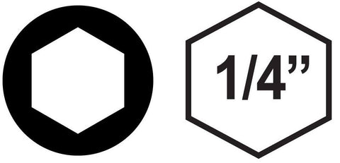 VEGA 5/64" Hex Power Bits. Professional Grade ¼ Inch Hex Shank 5/64", 6 Inch...