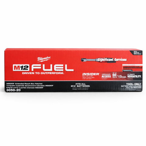 Milwaukee 3050-20 M12 FUEL 12V INSIDER Extended Reach Box Ratchet w/ Socket Set