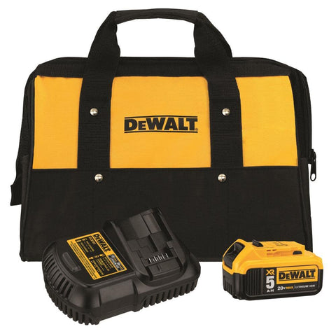 Dewalt Max Battery And Charger Kit With Bag Dcb205 20V