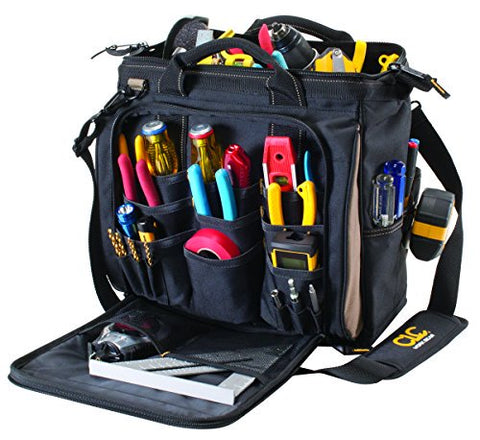 CLC Custom Leathercraft 1537 Multi-Compartment Tool Carrier 30 Pocket 13 in.