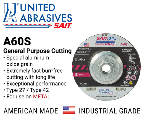 United Abrasives-SAIT 23318 A60S General Purpose Cut-Off Wheels 10pk