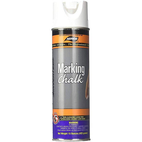 Aervoe 215 15 oz White Non-Clogging Temporary Upside-Down Marking Chalk Spray