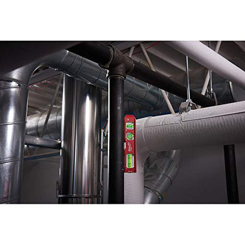 Milwaukee 7 in. Aluminum Magnetic Compact Torpedo Level 3 vial