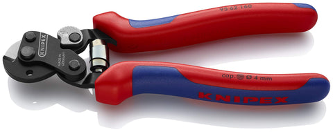 KNIPEX 95 62 16 Wire Rope Shears 6 1/4" in. High Strength Wire Cutter, Burnished