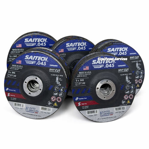 United Abrasives-SAIT 22073 Saitech Cut-Off Wheels Type 27 Depressed Center...