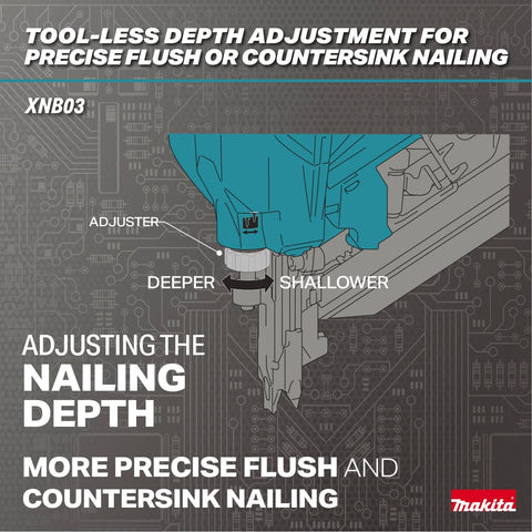 Makita XNB03M1 18V LXT Brushless Cordless 21° 3-1/2" Framing Nailer Kit 4.0Ah