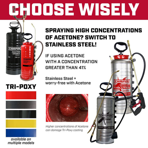 Chapin Premium Industrial 3 Gallon Heavy Duty Conrete Garden Metal Sprayer OEM