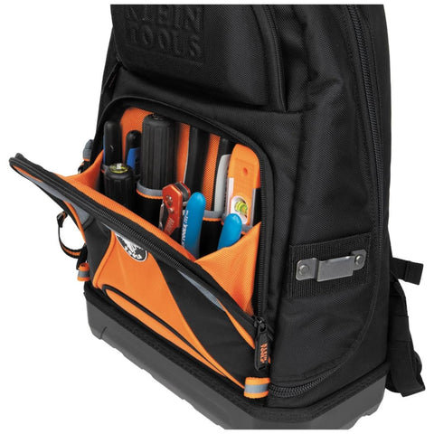 Klein Tools 55421BP-14 Tool Backpack Bag, 39 Pockets, Black/Orange/Gray