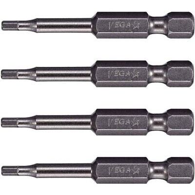 VEGA 5/32" Hex Power Bits. Grade ¼ Inch Hex Shank 5/32", 2 Inch Power Bits