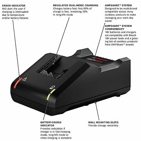 BOSCH GAL18V-40 18V Lithium-Ion Fast Battery Charger