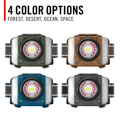 Coast FL97R LED Headlamp 1200 Lumen Pure Beam Spot Flood USB-C Voice Control