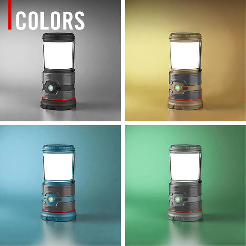 Coast EAL35R 1000 Lumen Voice-Controlled LED Emergency & Camping Area Lantern with Warm, Cool White, Day, Red & Red Flashing Mode, Power Bank Functionality - Ocean