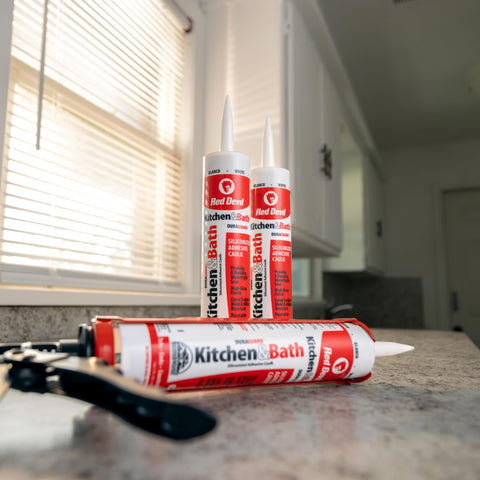 Red Devil 0406 Duraguard Kitchen & Bath Siliconized Acrylic Caulk, 10.1 oz, White