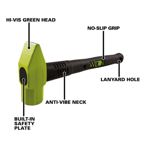 Wilton B.A.S.H 30316 16" Handle Cross Peen Hammer 3 Lb Head