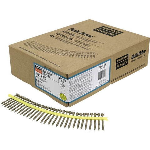 Simpson Strong-Tie SST DSVT212S DSV Wood Screw #10 x 2-1/2 in Tan Quik Guard
