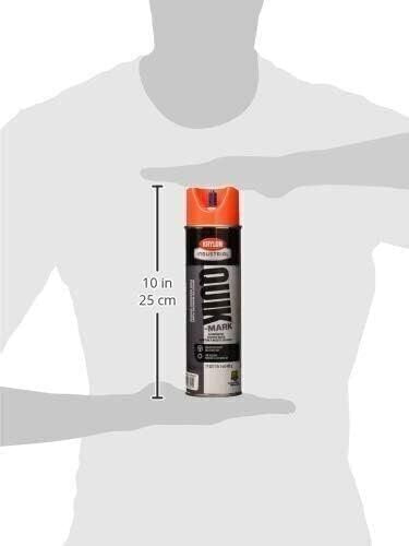 Krylon A03700004 Quik-Mark WB Inverted Marking Spray Paint Orange 12-Pack