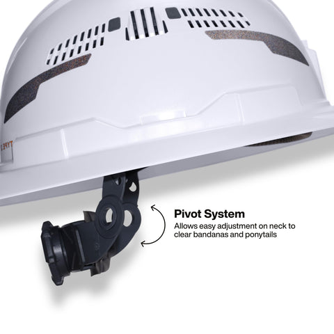 Klein Tools 60401T2 Type 2 Hard Hat, Vented Full Brim, Class C Hard Hat with Chin Strap, 6-Point Suspension with Accessory Mounts and Washable Padding