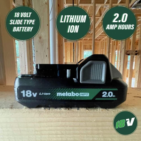 Metabo HPT UC18YKSLS 18V 2-Pack 2.0AH Batteries and Charger Kit