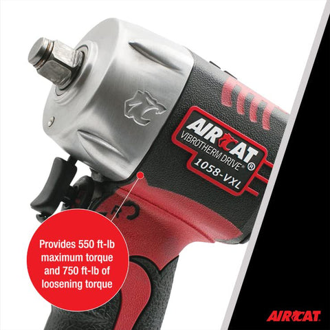 AIRCAT 1058-VXL 1/2" Vibrotherm Drive Composite Compact Impact Wrench