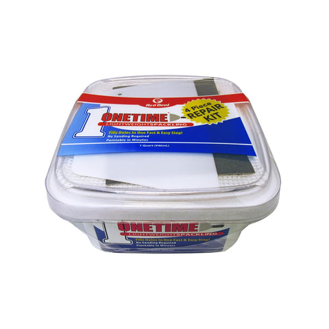 Red Devil 0544KT Onetime Wall Repair Kit, 1 Quart, 6 Pack, White, 6 Pack