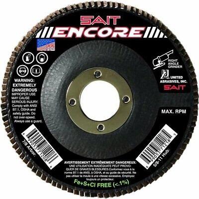 United Abrasives SAIT 71205 4-1/2x7/8 Encore Type 27 No Hub Zirconium Flap...