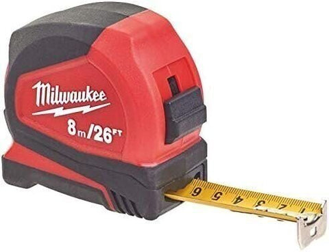 Milwaukee 48-22-6826 Tape Measure Metric Compact Auto Lock Tool 8m 26 F
