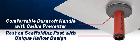 Marshalltown 5206D Plaster Hawk 13 in Magnesium Blade with Callus Preventer Handle