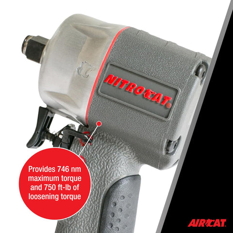 AIRCAT 1076-XL 3/8" Nitrocat Composite Compact Impact Wrench