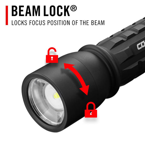 Coast XP9R 1000 Lumen USB-C Rechargeable LED Flashlight Dual Power Pure Beam