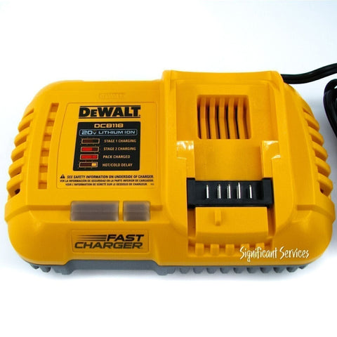 DeWALT DCB118 Flexvolt 20V 60V MAX Rapid Fast Li-Ion Genuine Battery Charger