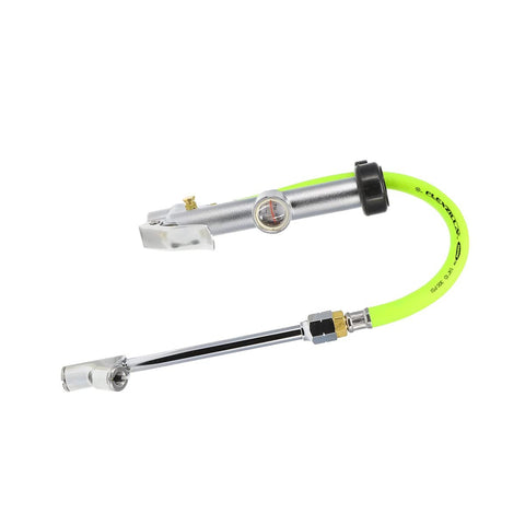 Tire Inflator Flexzilla AL2051FZ Dual Foot,12" Hose Glass Sight Gauge 10-120 psi