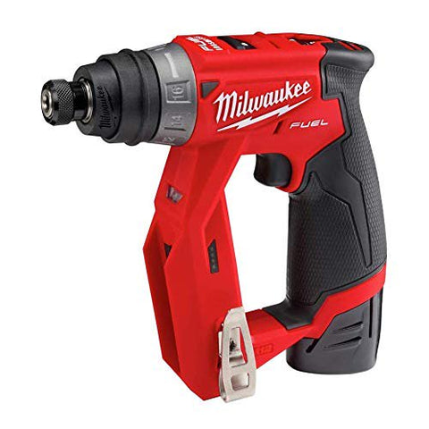 Milwaukee 2505-22 M12 Fuel Installation Drill/Driver Kit, Compact, Forward/Reverse Switch, Keyless Chuck, LED Light, Variable Speed