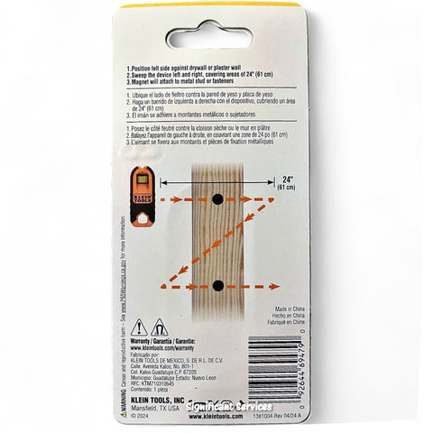 Klein Tools Compact Magnetic Stud Finder MSF100 Detects Metal Studs & Fasteners