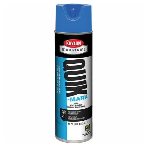 Krylon Industrial Quik-Mark Wb Inverted Marking Paint Apwa Blue - Lot of 12