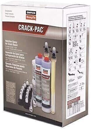 Simpson Strong-Tie ETIPAC2G10KT Crack-Pac 9-oz Injection Epoxy Kit 2-Cartridge
